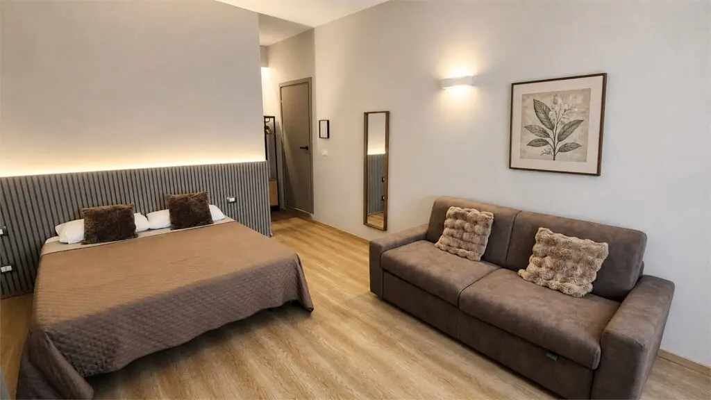 Double bed and sofa bed in Room 3